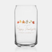 Chic Happy Thanksgiving Leaves Custom Company