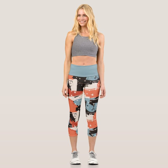 Chic Harmony Leggings: Stylish and comfort Capri Leggings (Front)