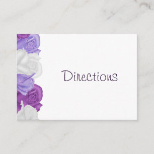 Chic Heirloom Roses Wedding Directions Enclosure Card