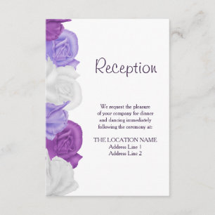 Chic Heirloom Roses Wedding Reception Enclosure Card