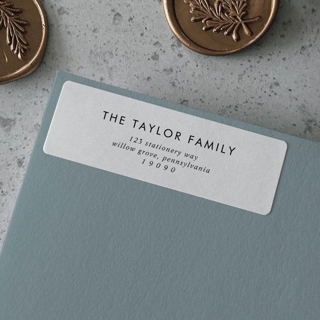 Chic Holiday Card Family Return Address Label (Creator Uploaded)