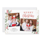 Chic Holly Berries Merry Christmas 2 Photo