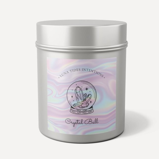 Chic Holographic Magical Intention Candles Label (Creator Uploaded)