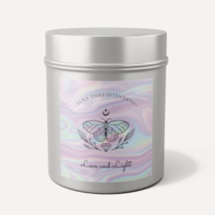 Chic Holographic Magical Intention Candles Label