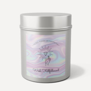 Chic Holographic Magical Intention Candles Label