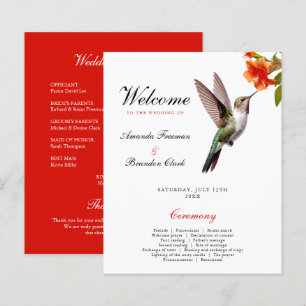 Chic Hummingbird and Orange Flower Wedding