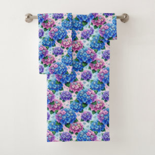 Chic Hydrangeas and Diamonds Towel Set