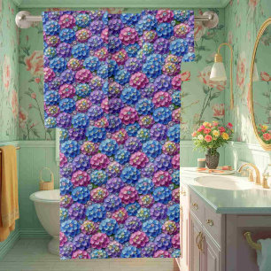 Chic Hydrangeas and Diamonds Towel Set