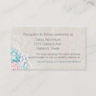 Chic Hydrangeas Wedding Enclosure Card
