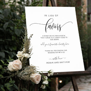Chic In Lieu of Favours Wedding Charity Favours Si Poster