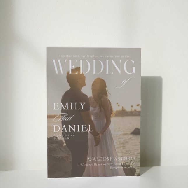 Chic In Style Photo Magazine Wedding Invitation (Creator Uploaded)