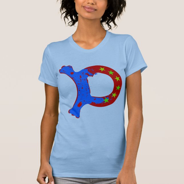 ╚»★Chic Initial "D" Bella Canvas Jersey T★«╝ T-Shirt (Front)