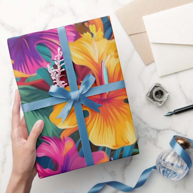 Chic Initial Festive Luxurious Birthday Wrapping Paper (Gifting)