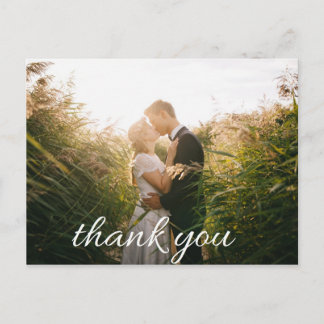 Chic Inspired Wedding Thank You Postcard