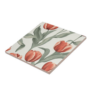 Chic Interior Design Tulip Ceramic Tiles  For Hall