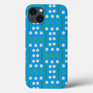 Chic iPad Case-Mate Case: White Daisies on Teal iPhone 13 Case
