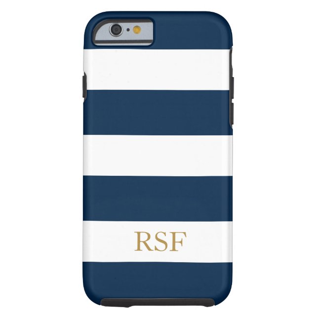 CHIC IPHONE 6 CASE_CLASSIC BLUE/WHITE#2 Case-Mate iPhone CASE (Back)