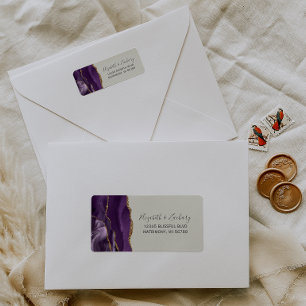 Chic Ivory Gold Wedding Return Address