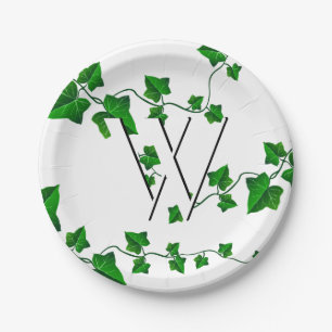 Chic Ivy Your Initial Paper Plate