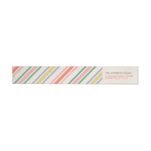 Chic Joyful Stripes Christmas Holiday