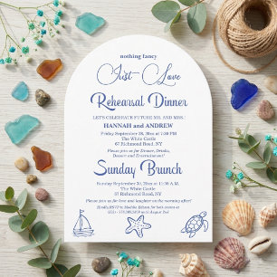 Chic Just Love Rehearsal Dinner & Sunday Brunch Invitation