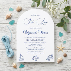Chic Just Love Sea Life Rehearsal Dinner Invitation