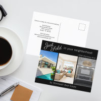 Chic Just Sold Real Estate 3 Photo Marketing Black