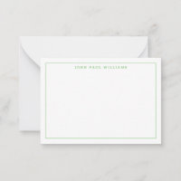 Chic Kelly Green Professional Simple Thin Border