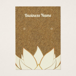 Chic kraft golden lotus earring display cards