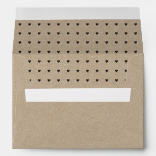 Chic Kraft Wedding Envelope with Return Address