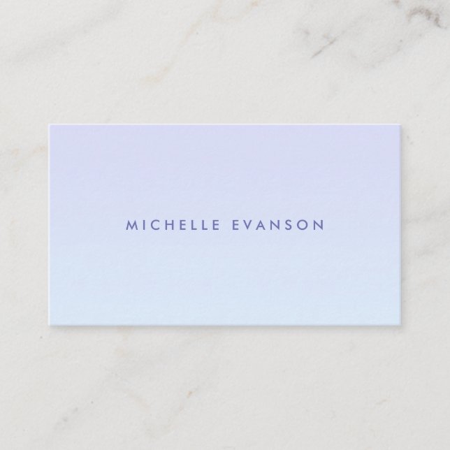 Chic Lavender Blue Gradient Pattern Business Card (Front)