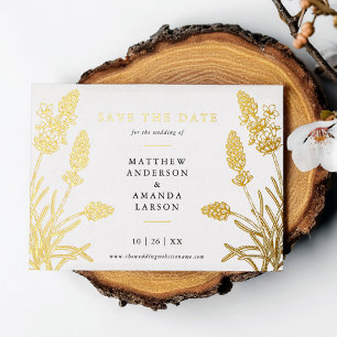 Chic Lavender Floral Non-Photo Save The Date REAL