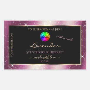 Chic Lavender Glitter Frame Product Label and Logo