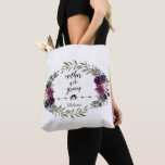 Chic Lavender Navy Blue Floral Mother of the Groom Tote Bag<br><div class="desc">Charming card design featuring gorgeous watercolour lavender & navy blue flowers wreath, floral divider, beautiful handwriting script and special fonts. It could be a great choice for any season wedding, especially, for fall weddings and winter. Use Customise tool to add your info, make changes. For matching items, please, visit my...</div>