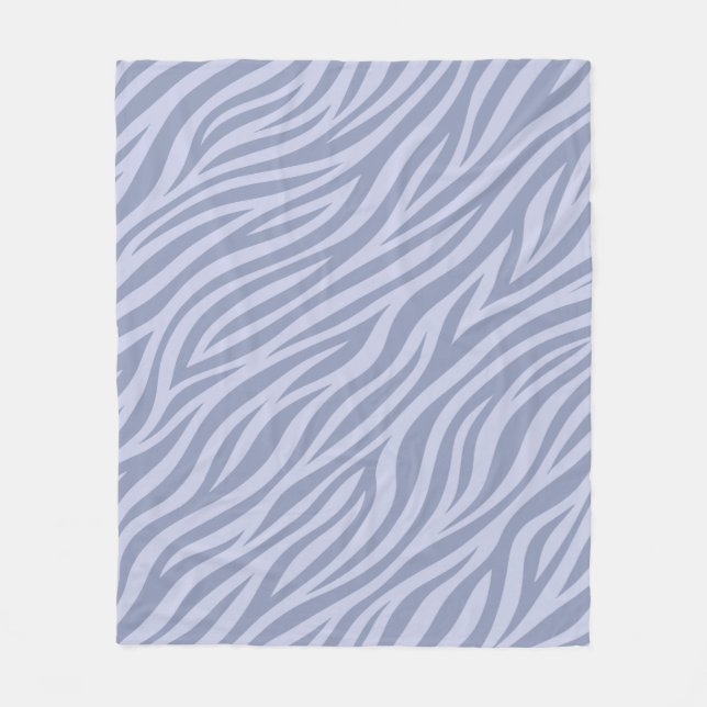 Chic Lavender Zebra Stripe Fleece Blanket (Front)