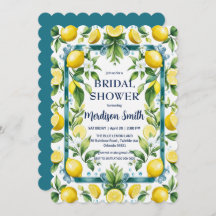 Chic Lemon Mediterranean Summer Bridal Shower  