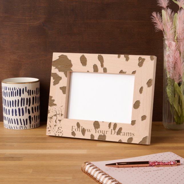 Chic Leopard Animal Print Etched Frames (Left)