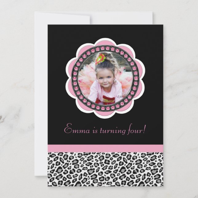 Chic Leopard Birthday Invitation (Front)