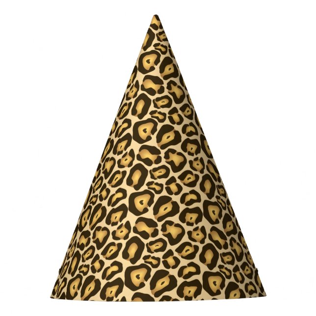 Chic Leopard Print Party Hats (Front)