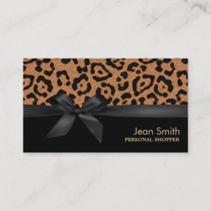 Chic Leopard Print Personal Shopper Business Card