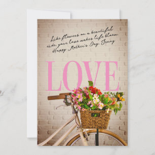 Chic Lifestyle Floral Bicycle Mother’s Day Love Holiday Card