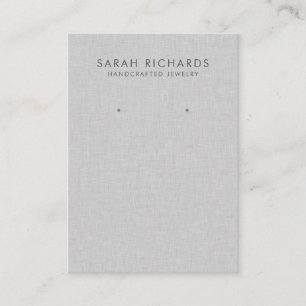 Chic Light Grey Minimalist Jewellery Earring Displ Business Card