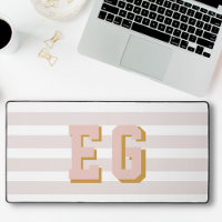 Chic Light Pink Preppy Monogram Initials