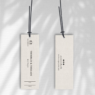 Chic Linen Business Logo Boutique Price Hang Tag