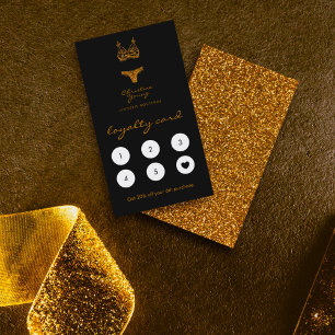 Chic Lingerie Boutique Gold Logo Loyalty Card