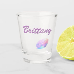 Chic Lipstick Print Shot Glass