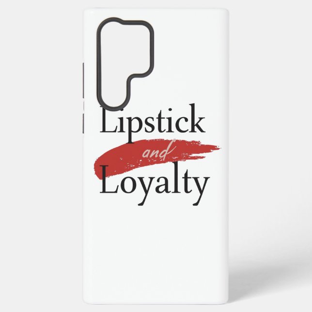 Chic Lipstick Smear and Loyalty Samsung Galaxy S22 Ultra Case (Back)