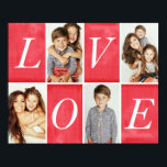 Chic Love 4 Photo Collage Poster<br><div class="desc">Showcase your favourite photos with this stylish 4-Photo collage poster that says "Love".</div>