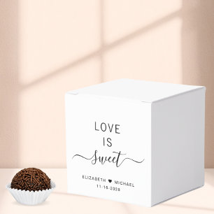 Chic Love Is Sweet Wedding Favour Box