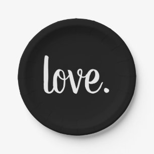 chic LOVE. script Paper Plate